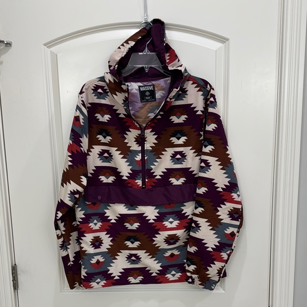 Massive Tribal Print Pullover Jacket